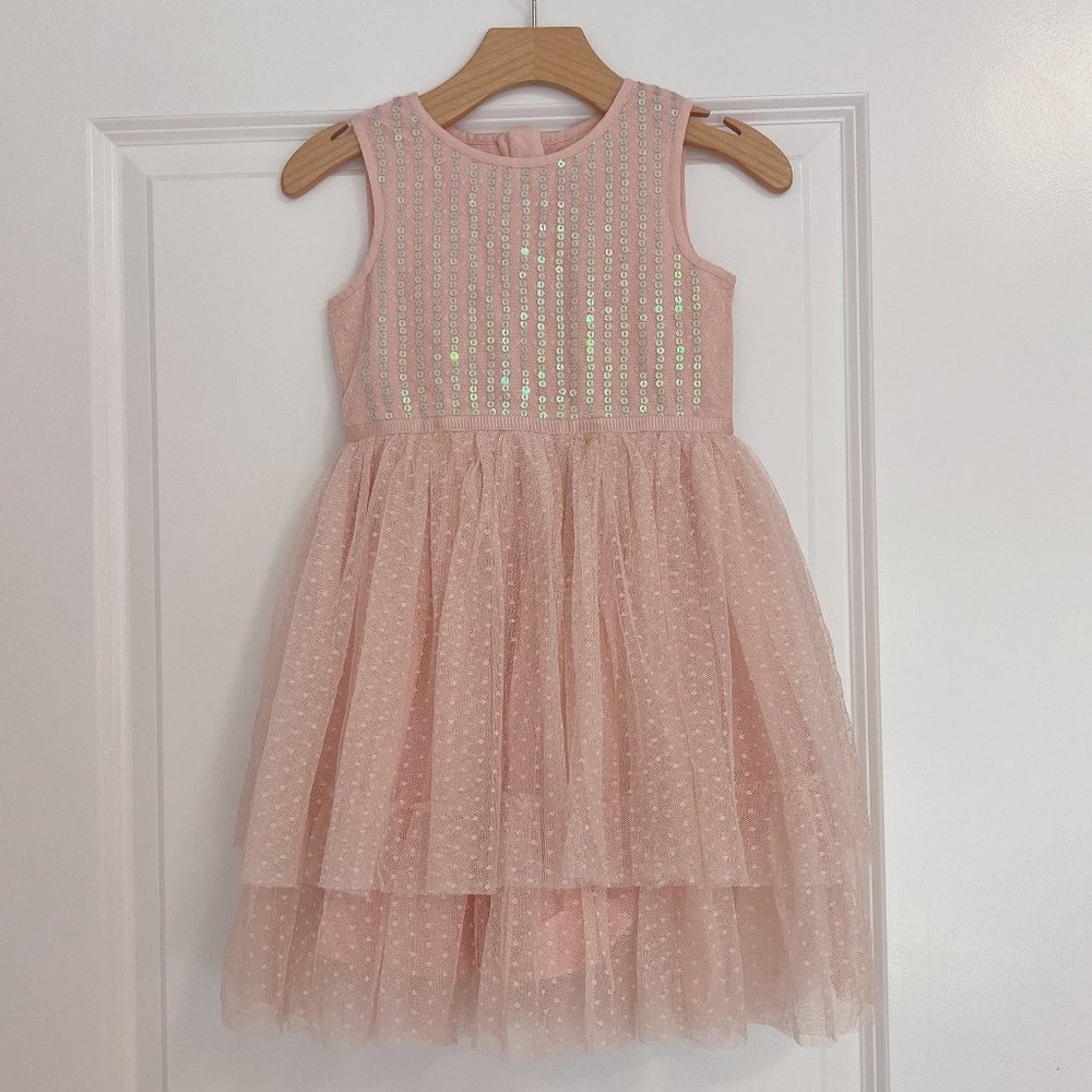 Girls Sequin Tulle Special Occasion Dress Size 3-4Y